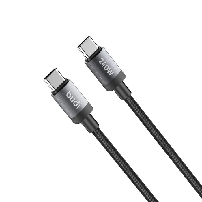 BUDI DC265TT15B 1.5m USB C to USB C PD 240W Fast Charging Magnetic Braided Data Cable - 4