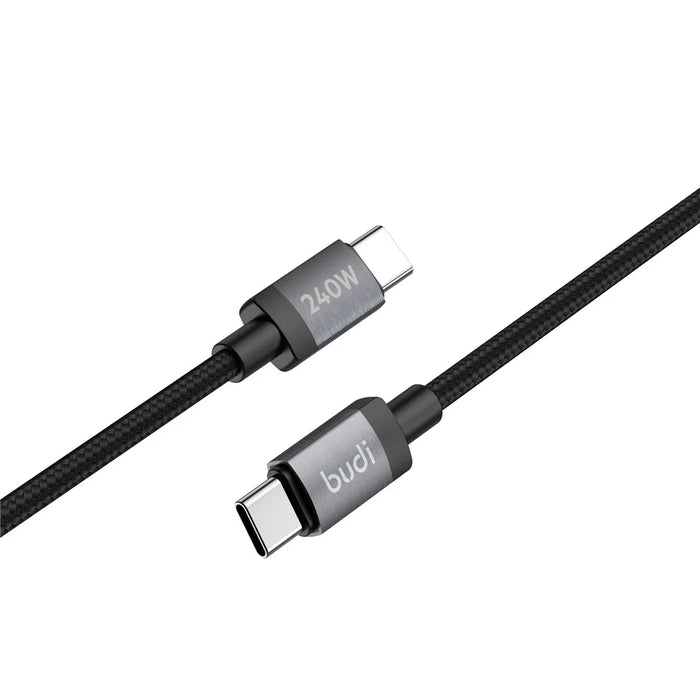 BUDI DC265TT15B 1.5m USB C to USB C PD 240W Fast Charging Magnetic Braided Data Cable - 5