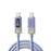 ESSAGER 1m Type-C to Type-C Charging Cable 100W Transparent Digital Display Data Cable - Blue - 1