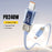 ESSAGER 1m Type-C to Type-C Charging Cable 100W Transparent Digital Display Data Cable - Blue - 5