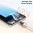 ESSAGER 1m Type-C to Type-C Charging Cable 100W Transparent Digital Display Data Cable - Blue - 7
