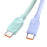ESSAGER ES-X73 2m USB-C to USB-C Cable 60W Fast Charging Data Cable Smart Chip Control - Purple  /  Green - 4