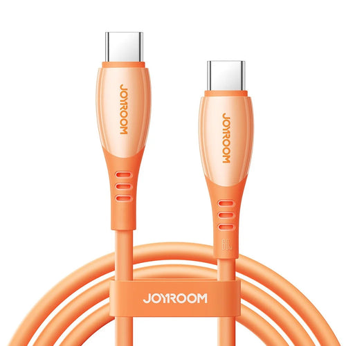 JOYROOM S-A59 1.2m Type-C to Type-C Cable 60W Fast Charging Data Transfer Cord - Orange - 1