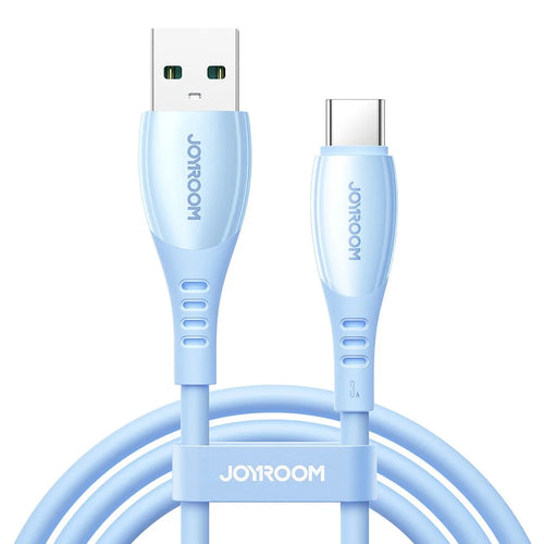 JOYROOM S-A59 Colorful 1.2m USB-A to Type-C Cable 3A Fast Charging Data Transfer TPE Cord - Blue - 1