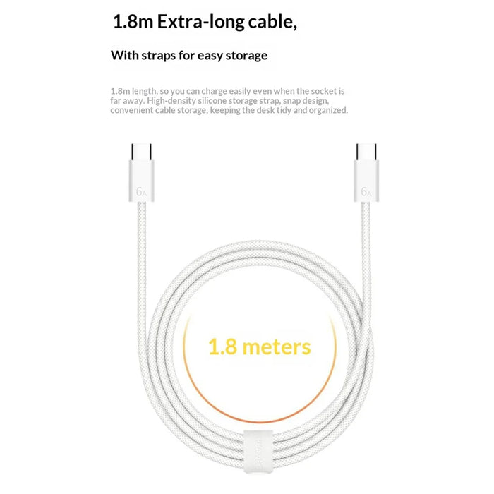 HUAWEI 1.8m 120W High Power 6A Fast Charging Type-C to Type-C Braided Data Cable for Smartphone / Tablet / Laptop (Chinese Version) - 5