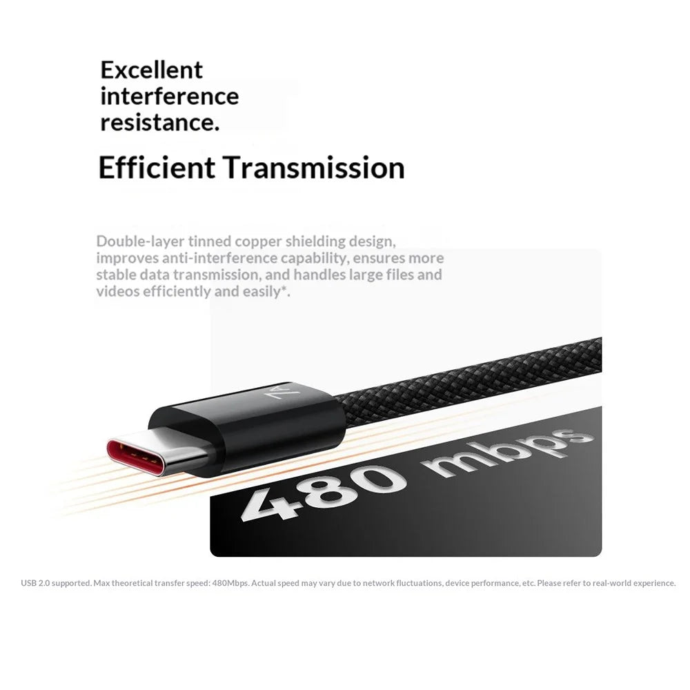 HUAWEI 1.8m 140W High Power 7A Fast Charging Type-C to Type-C Braided Data Cable for Smartphone / Tablet / Laptop (Chinese Version) - 6