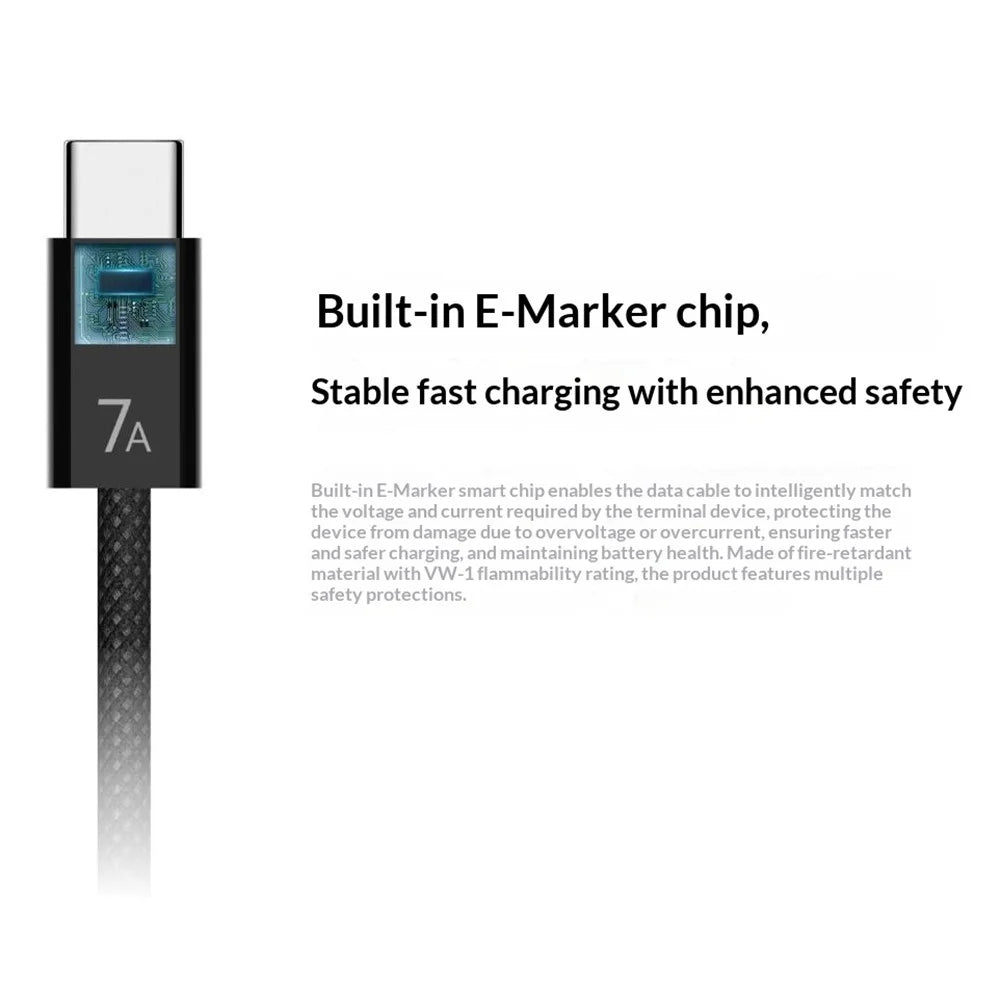 HUAWEI 1.8m 140W High Power 7A Fast Charging Type-C to Type-C Braided Data Cable for Smartphone / Tablet / Laptop (Chinese Version) - 7
