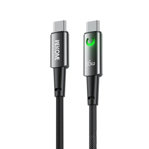 WEKOME WDC-129 Raython 3 Smart Power-Off Type-C to Type-C Fast Charging Cable 65W High Speed Data Cable - 1