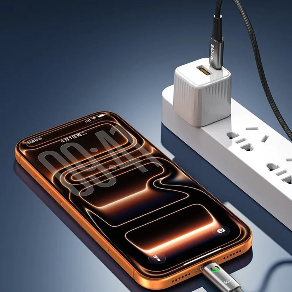 WEKOME WDC-129 Raython 3 Smart Power-Off Type-C to Type-C Fast Charging Cable 65W High Speed Data Cable - 4