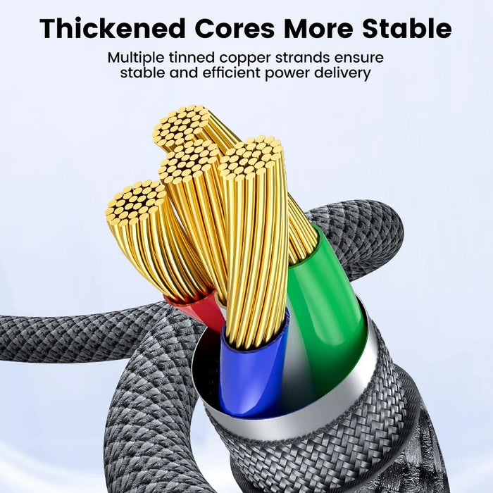 TOOCKI TX112C2 2m PD 100W USB-C to USB-C Fast Charging Cable Built-in E-Marker Chip 480Mbps Data Transfer Cable - Black - 7
