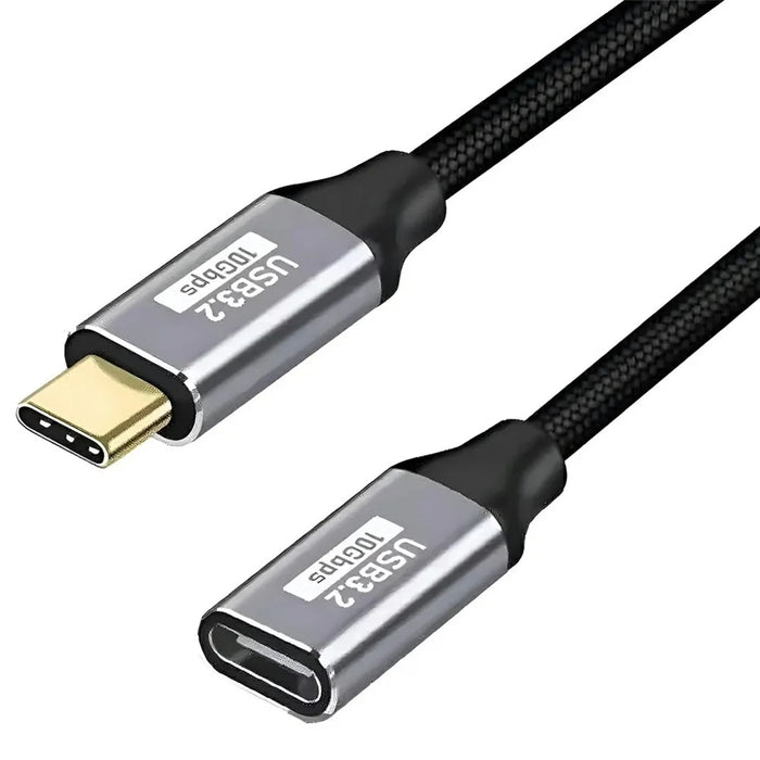 3m Aluminum Alloy Type-C Male to Female Extension Cable USB3.1 Gen2 Data Cable 4K / 60HZ Video Support 10Gbps Data Transfer - 1