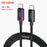 TOOCKI TX109C4 1m PD 240W USB-C to USB-C Ring Light Data Cable 480Mbps Fast Data Transfer Cable with E-Marker Chip for Laptop Phone - Black - 2