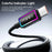 TOOCKI TX109C4 1m PD 240W USB-C to USB-C Ring Light Data Cable 480Mbps Fast Data Transfer Cable with E-Marker Chip for Laptop Phone - Black - 3