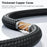 TOOCKI TX109C4 1m PD 240W USB-C to USB-C Ring Light Data Cable 480Mbps Fast Data Transfer Cable with E-Marker Chip for Laptop Phone - Black - 5