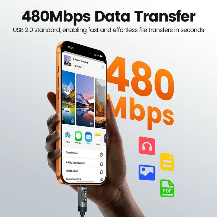 TOOCKI TX111C4 240W OLED Display USB-C Cable 1m Fast Charging Cord Data Transfer 480Mbps for Laptops / Tablets / Phones - 6