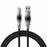 TOOCKI TX111A2 2m PD 100W USB-A to USB-C OLED Digital Display Data Cable Fast Charging Cable with E-Marker Chip for Laptop Phone - Black - 2
