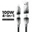 TOOCKI TX111A2 2m PD 100W USB-A to USB-C OLED Digital Display Data Cable Fast Charging Cable with E-Marker Chip for Laptop Phone - Black - 3