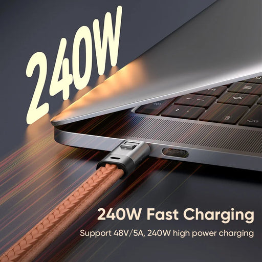SIKAI Keychain Design 240W PD 3.0 Type-C to Type-C Fast Charging Data Cable for Laptop / Tablet / Phone - Black - 2