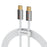 TOOCKI TX110C3 2m 100W Mini Zinc Alloy USB-C to USB-C Cable 480Mbps Data Fast Transfer Cable with Smart Chip - White - 1