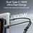 JOYROOM S-A57 1.5m Type-C to Dual Type-C 100W Fast Charging Data Cable for Laptops / Tablets / Smartphones - 2