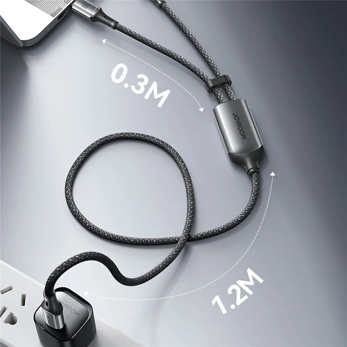 JOYROOM S-A57 1.5m Type-C to Dual Type-C 100W Fast Charging Data Cable for Laptops / Tablets / Smartphones - 7
