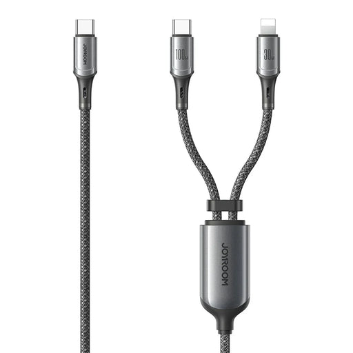 JOYROOM S-A57 1.5m 100W Fast Charging Cable Type-C to Type-C  /  iP Dual Port Data Sync Cord - 1