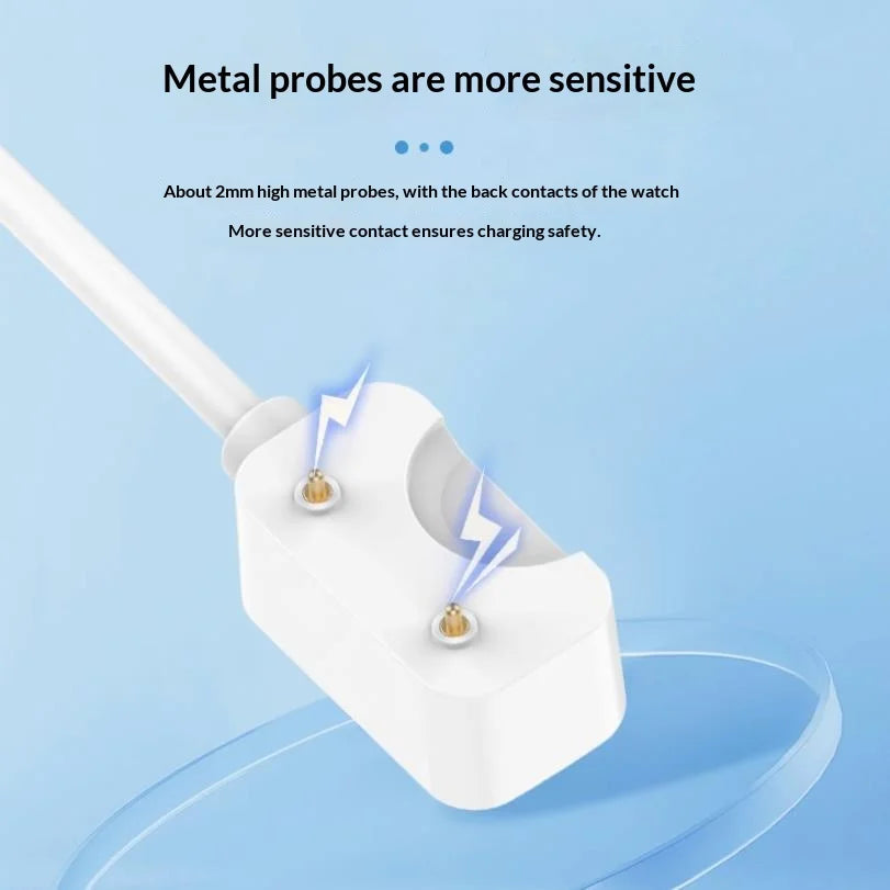 For Samsung Galaxy Fit3 5V/1A Charging Cable 100cm Smart Watch Magnetic Charging Wire - White - 4