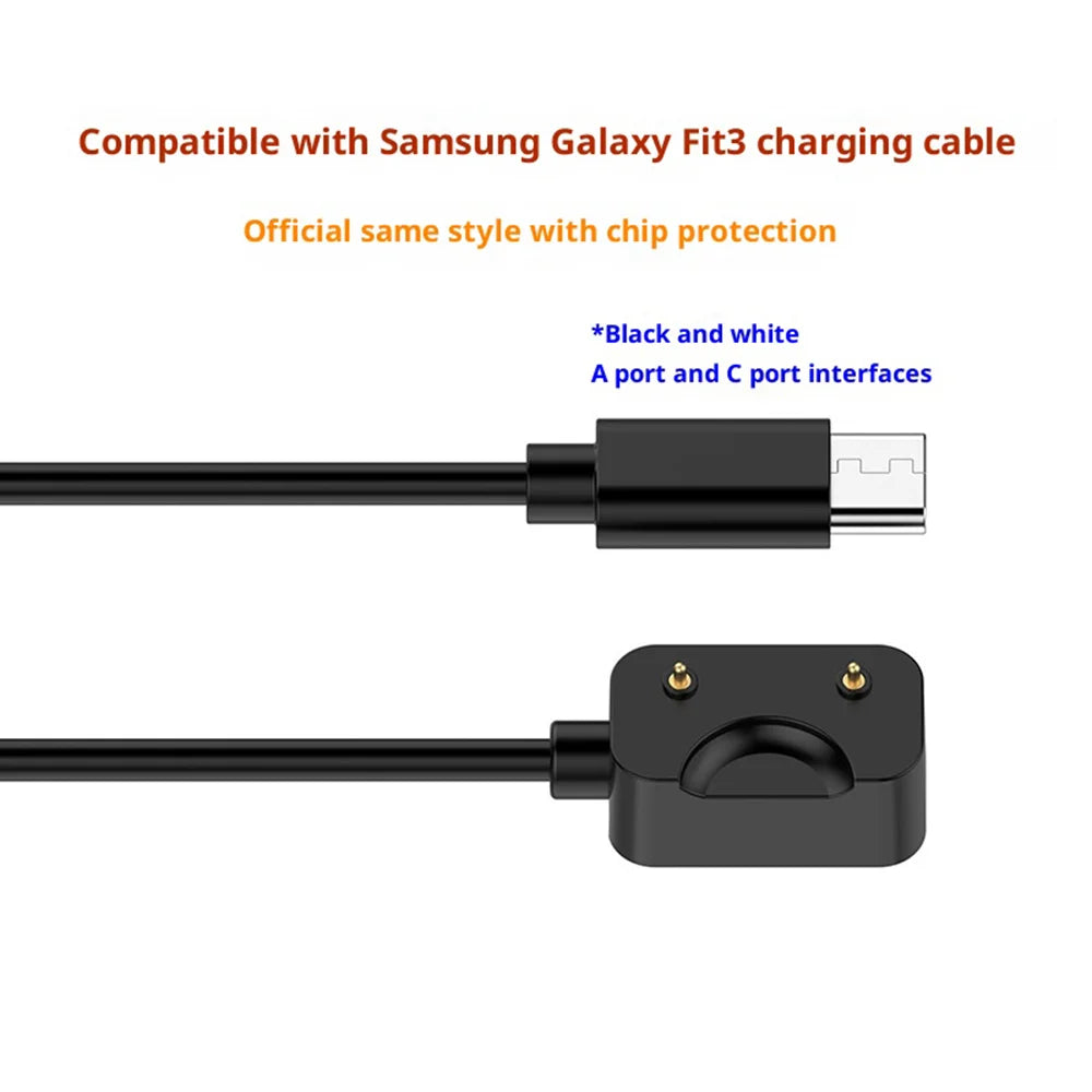 For Samsung Galaxy Fit3 SM-R390 5V/1A Smart Watch Charger 60cm Magnetic Charging Cable - White - 6