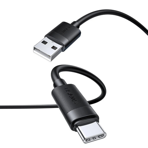 USAMS SJ777 U94 3A 18W USB-A to Type-C Fast Charging Cable Data Transfer Cord for Phones / Tablets - 1