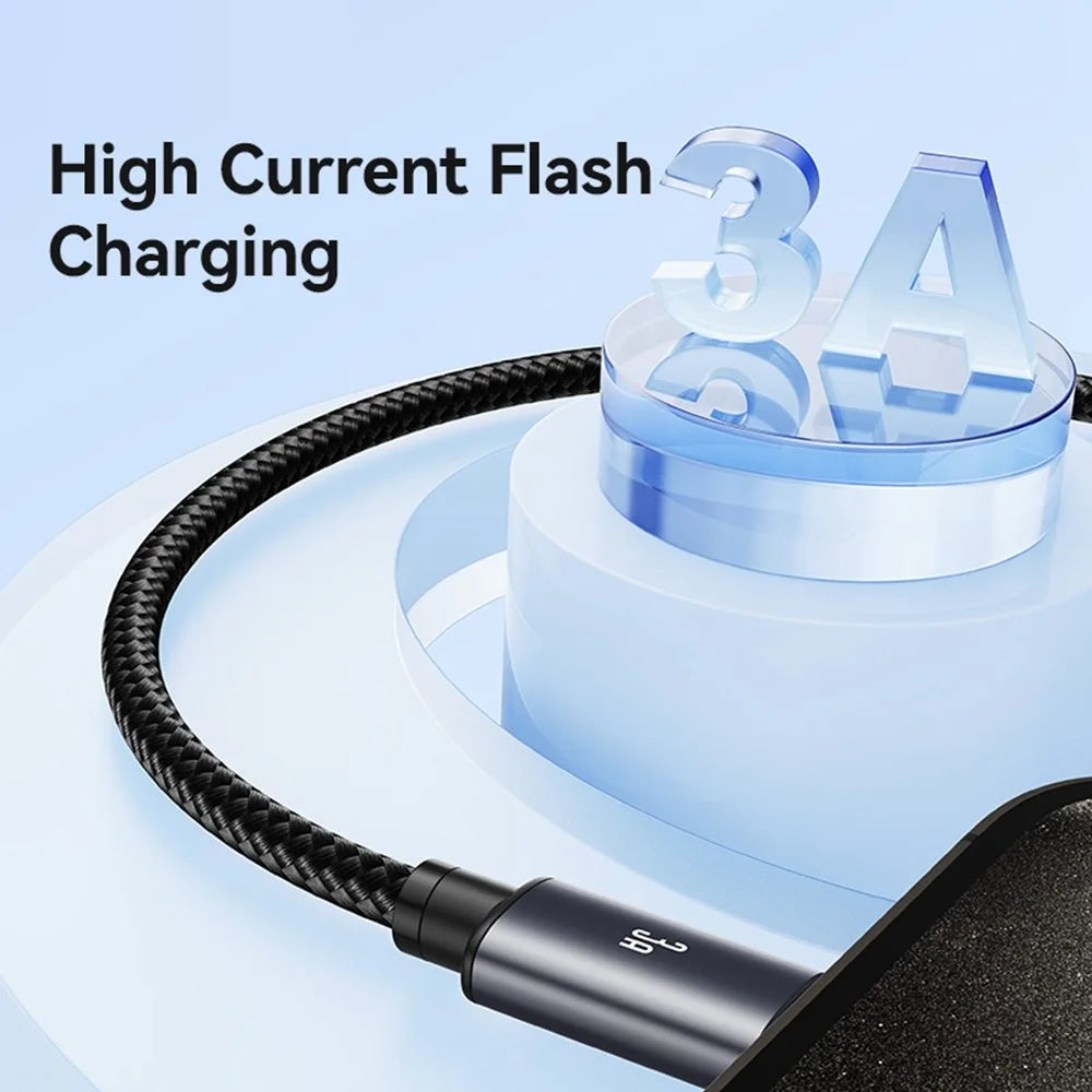 USAMS SJ767 U91 Type-C Cable 3A Fast Charging Data Cable 1m / 18W Quick Charge Aluminum Alloy - 3