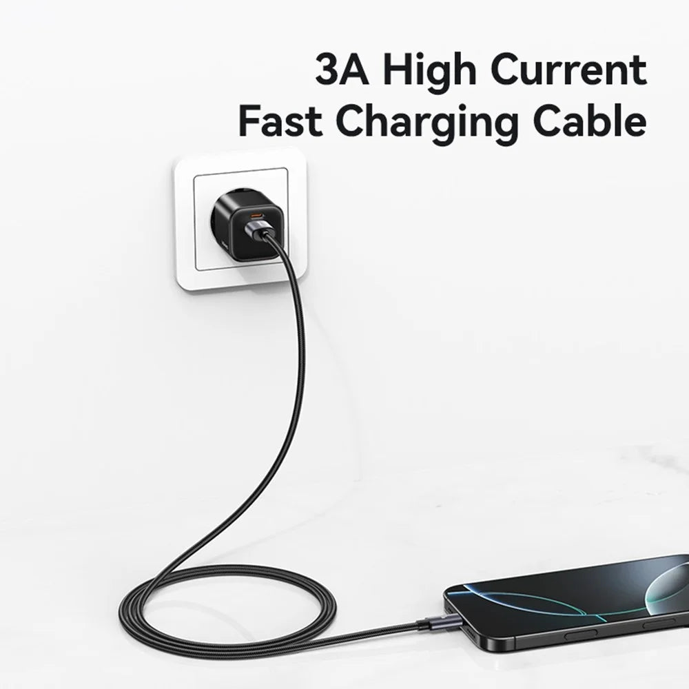 USAMS SJ767 U91 Type-C Cable 3A Fast Charging Data Cable 1m / 18W Quick Charge Aluminum Alloy - 6