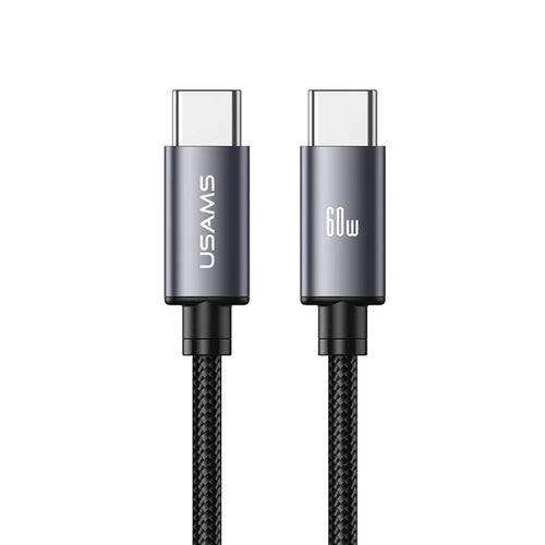 USAMS SJ769 U91 60W Aluminum Alloy Fast Charging Cable 1m USB-C to USB-C Data Cable - 1