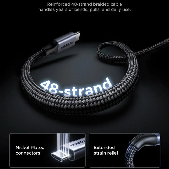 UGREEN 55517 1m Magnetic USB C to USB C Cable PD 100W Fast Charging Data Cord for MacBook / iPhone / iPad - 5