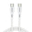 AMORUS 1m PD 3.0 60W Fast Charging Cable USB-C to USB-C Nylon Braided Data Cord for for Samsung / Xiaomi / Google - White - 1