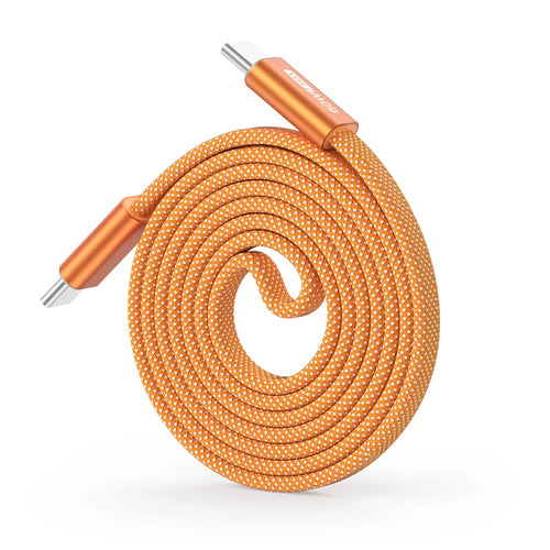 DUX DUCIS 60W Type-C To Type-C 1m  AUTO Series 60W Type-C To Type-C 1m Aluminum-Alloy Magnetic Coiled Cable - Orange - 1