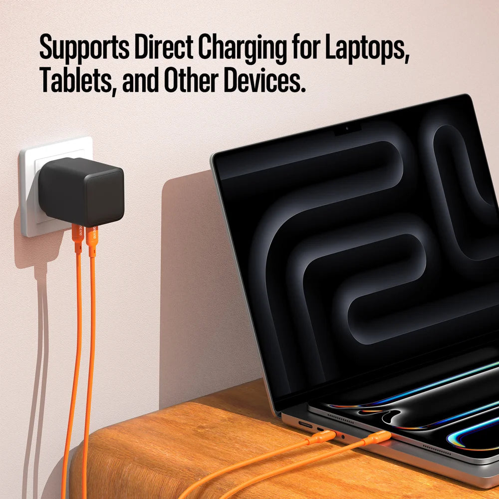 DUX DUCIS 60W Type-C To Type-C 1m  SILI Series 60W Type-C To Type-C 1m Silicone Cable - Orange - 6