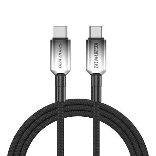 DUX DUCIS 60W Type-C To Type-C 1m  WLCM Series 60W Type-C To Type-C 1m Braided Cable with Gradient Connector - Black - 1