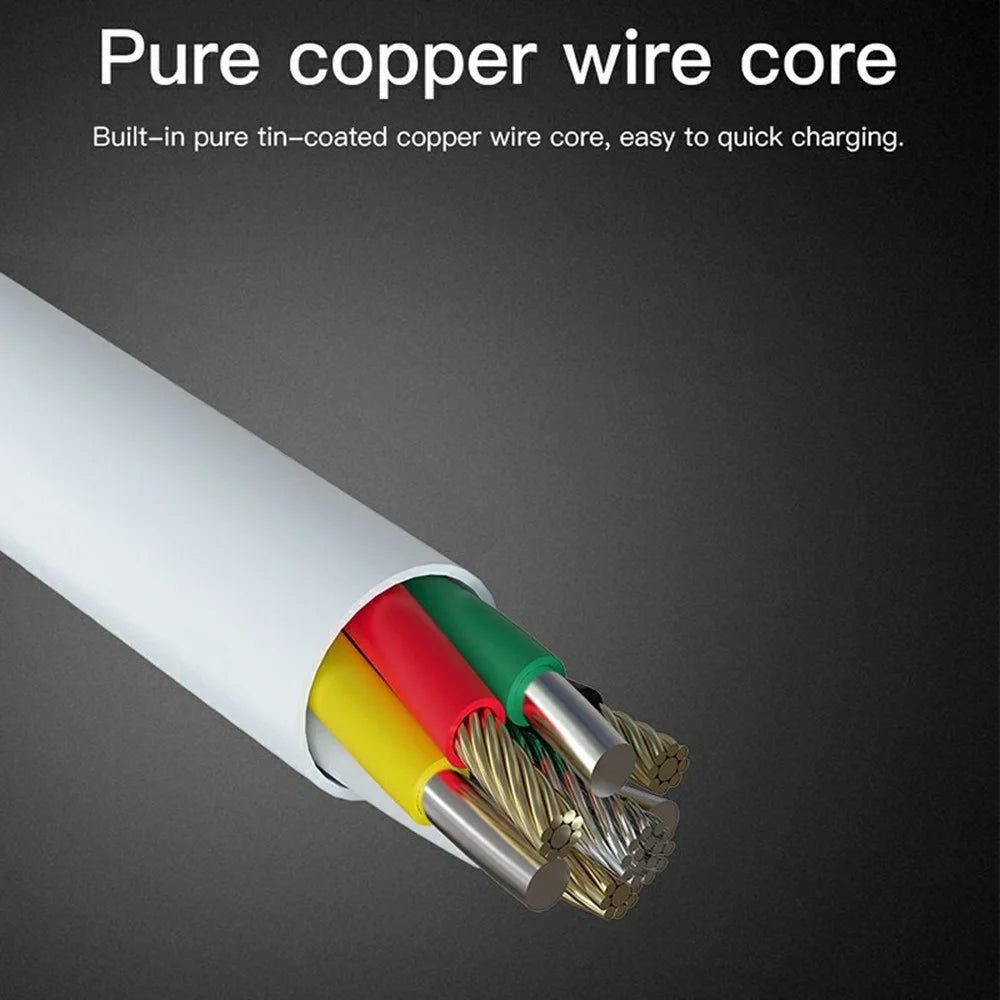 DEVIA EC205 Kintone Series 1m USB-A to Micro USB Charging Cable PVC Data Transfer Cord - White - 5