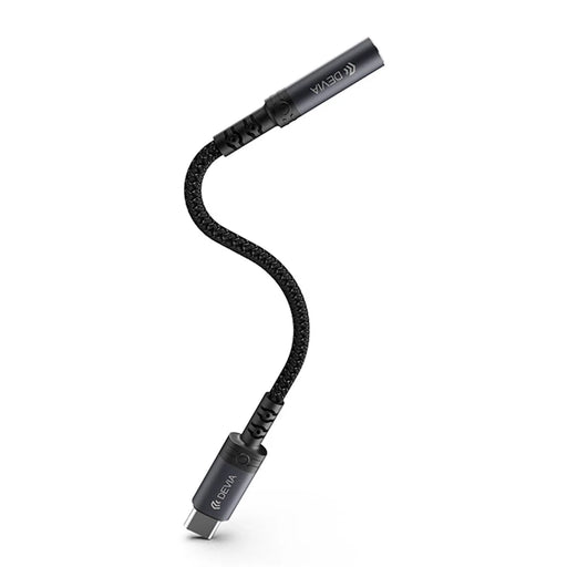 DEVIA Ipure Series Type-C to 3.5mm Audio Adapter DAC Chip Wired Connection for Phone  /  Tablet  /  Laptop - Black - 1
