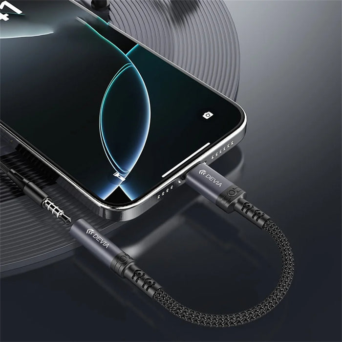 DEVIA Ipure Series Type-C to 3.5mm Audio Adapter DAC Chip Wired Connection for Phone  /  Tablet  /  Laptop - Black - 3