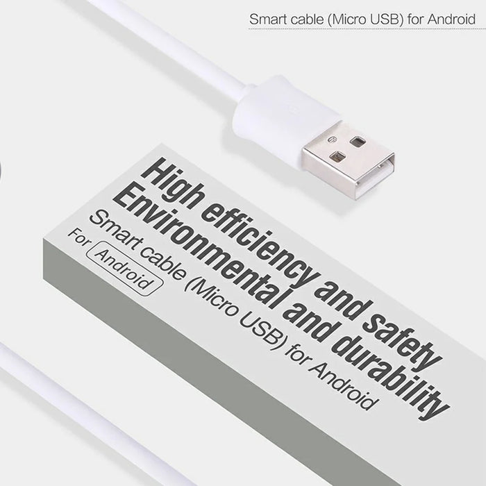 DEVIA 2.1A 1M Smart Cable Micro USB Charging Cable Fast Data Transfer Android Cable - White - 3