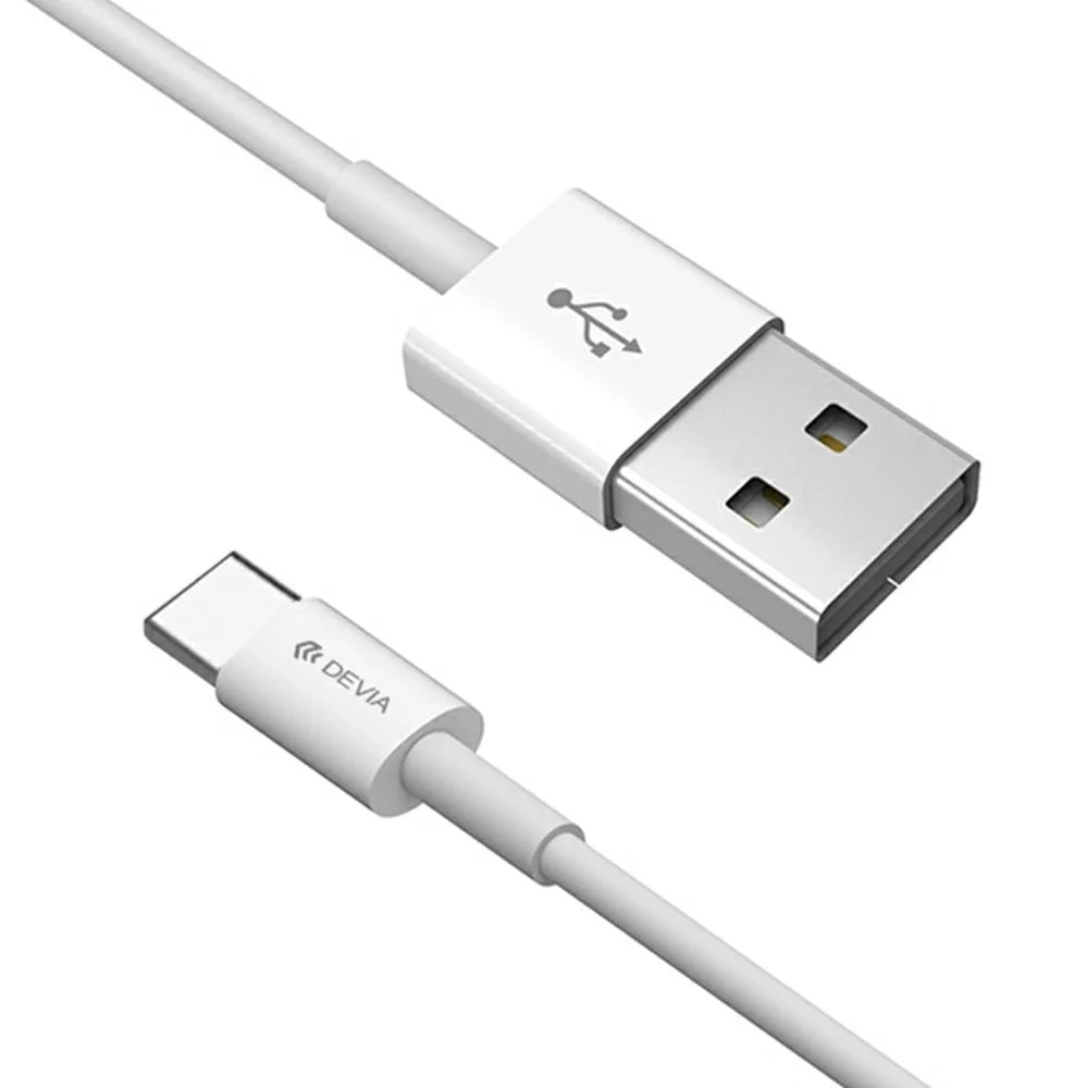 DEVIA 2A 1M Smart Cable USB Type-C Charging Cable Fast Data Transfer Cable - White - 2