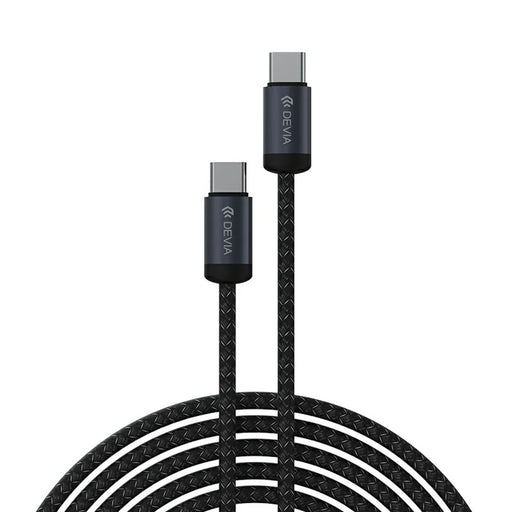 DEVIA EC646 Gracious Series 3m Type-C to Type-C Cable PD 60W Fast Charging Data Cord - Black - 1