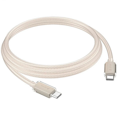DEVIA EC688 Extreme Speed Series 1.5m Type-C to Type-C Data Cable PD 60W Fast Charging Cord - Desert Gold - 1