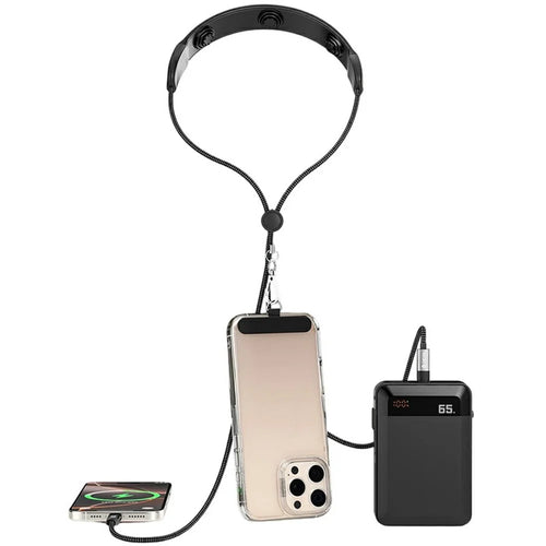 DEVIA EC317 1.5m Ultra4 Type-C to Type-C PD 100W Fast Charging Cable Massager Lanyard 3 in 1 Data Cord - Blacklti Function Portable Device For Office Travel - 1