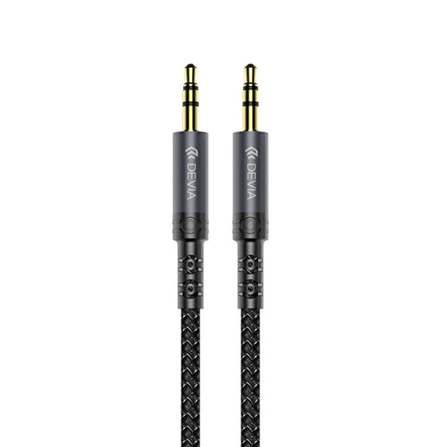 DEVIA EC618 1m Ipure Series 3.5mm Audio Cable Clear Sound Braided Nylon Audio Cable - Black - 1