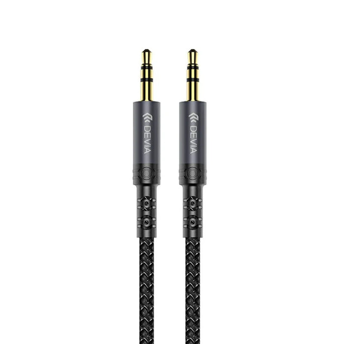 DEVIA EC618 1m Ipure Series 3.5mm Audio Cable Clear Sound Braided Nylon Audio Cable - Black - 1
