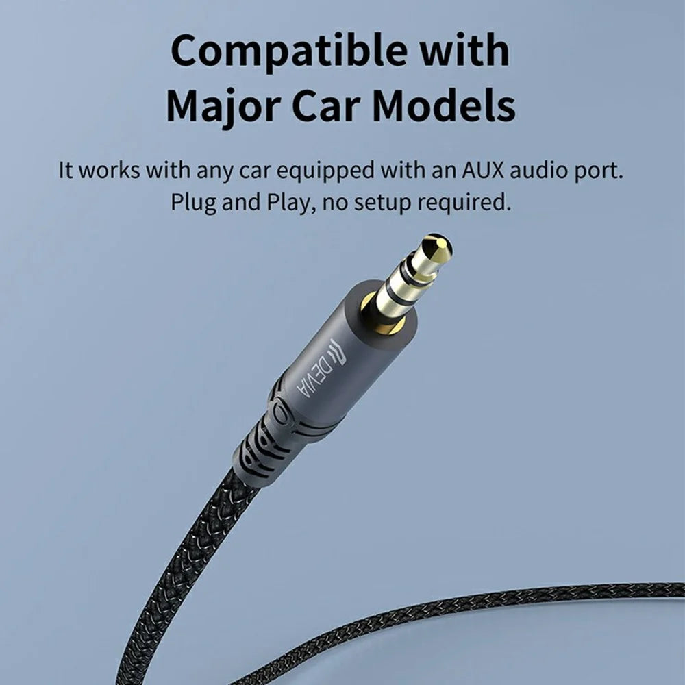 DEVIA EC620 1m Ipure Series Type-C to 3.5mm Audio Cable Braided Nylon Audio Cable - Black - 5