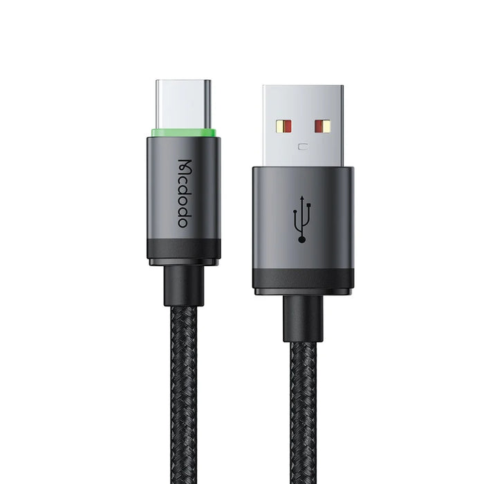 MCDODO CA-3961 3m USB-A to USB-C Cable with Charging Light, 3A Fast Charging Data Transfer Cord - Black - 2
