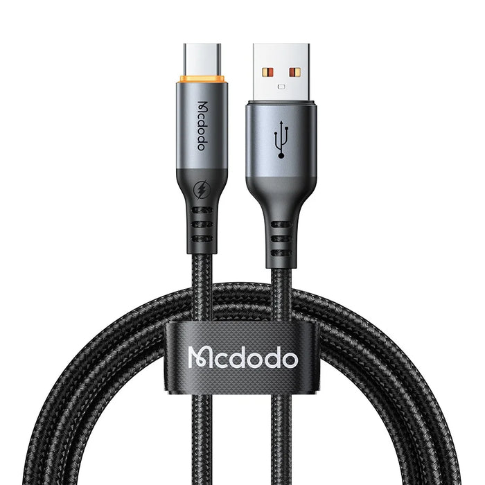 MCDODO CA-0570 1.2M USB-A to USB-C Cable 6A Super Fast Charging Smart Auto Power Off 480Mbps Data Transfer Cable - Black - 2